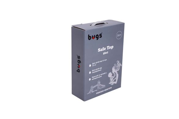 Рюкзак-кенгуру для переноски детей Bugs 5в1 SafeTop - коричневый изображение